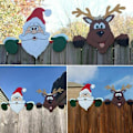 Miniatyrbillede 5 af 5: Julehegn Dekoration Havegård Dekorationer DIY Jul Udendørs Hegn Kunst Skilt