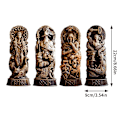 Miniatyrbillede 3 af 5: 4 stk. Nordiske Guder Dekorativ Resin Statuer Tilføj Charme til Dit Hjem
