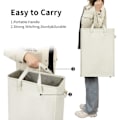 Pikkukuva 4 / 5: Ultratohkea pyykkikori kahvoilla, taittuva likaisten vaatteiden kori, kapea pussi, taittuva kangas, 45 l (53,34 cm, beige)