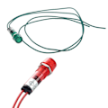 Miniatyrbillede 1 af 4: Neon Indikator Pilot Signallampe Grønt Lys Ac220v Med Kabel & Neon Indikator Pilot Signallampe