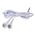 Miniatyrbillede 3 af 7: 4 stk 2-vejs Maskine Massager Knapp Kabel Elektrode TENS Tråde 4PCS