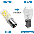 Pikkukuva 3 / 5: 5W LED ompelukoneen polttimo B15d, 220-240V, 500lm viileä valkoinen 6000k, vastaa...