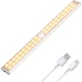 Miniatyrbillede 1 af 5: 40 LED-lamper til skab, bevægelsessensor, USB-opladelig, 4 tilstande, 30 cm varmt lys