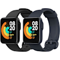 Miniatyrbilde 1 av 5: 2-pakks rem for Xiaomi Mi Watch Lite/Redmi Watch, mykt silikon erstatningsbånd sportsarmbånd - svart/blå