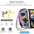Miniatyrbillede 3 af 5: Switch Controller til Nintendo Switch/OLED, One-Piece Switch Pro Controllers Udskiftning til Joycon, Håndholdt Switch Grip Fjernbetjening med 8 RGB Farver