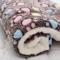 Miniatyrbillede 2 af 8: Husdyrsdyne Vinter Fleece Kat Hund Hvalpe Seng Madras Sovende Fodaftryk footprint 61*41cm
