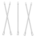 Pikkukuva 2 / 2: 5 pystysuoran sälekaihtimen pyörijän varaosaa häntäkoukkuilla (31.00X1.10X1.10CM)[GPA]