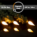 Miniatyrbilde 4 av 5: 3 stk. Flammeløse koniske lys med 6 timers timer, 24,6 cm juletrelys...