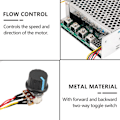 Miniatyrbillede 5 af 5: DC 10-55V 100A 3000W Motorhastighedsregulator Reversibel PWM Kontrol Fremad og Bak Regulator silver