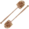 Toalettborstset i trä med naturfiberborst, 2-pack