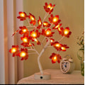 Pikkukuva 1 / 3: LED-valopuu, vaahteranlehti lämmin valkoinen valopuu, säädettävät oksat, 24 LED-valoa, joulukoristeeksi, USB/paristokäyttöinen valkoinen oksa