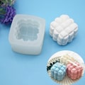 Miniatyrbillede 3 af 5: Lysformer Lys Stearinlys DIY Støbeforme i Silikonform kube