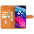 Miniatyrbillede 3 af 5: Til TCL 505 Læder Telefoncover (YJD) Brown