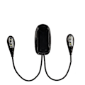 Miniatyrbilde 2 av 5: Dobbelthodet Oppladbar Boklampe for Lesing om Natten i Sengen, Varmt/Hvitt Leselys med Klips, 180 Justerbar Mini Klipslampe, Perfekt Lysstyrke