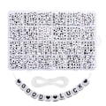 Miniatyrbillede 1 af 5: 1200 stk Akryl Alfabet Perler 6mm DIY Smykkefremstilling Typ B