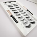 Miniatyrbilde 4 av 10: 10 par magnetiske øyevipper Eyeliner Liquid & Pinsettsett Set 2-Thick