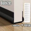 Snabbinstallerad tätningslist för dörr mot vind och insekter Black 2pcs