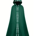 Hættekape til voksne Middelalder Renæssance Cosplay Kostume til Halloween og Rollespil L Green