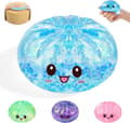 Glitter Sugar Dumpling Squishy Mystery Box, Bao Bun Squeeze Toy, Stress Relief Toy (Blue) robin blue