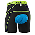 Miniatyrbilde 4 av 5: Herrsykkelbukser 3D-polstrede MTB sykkelbukser pustende Svart-Grønn Black-Green 2XL
