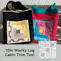 Miniatyrbilde 3 av 7: Snedig timmerstuga trimverktyg quiltmall patchwork sylinjal 8 inches