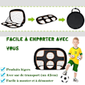 Miniatyrbillede 4 af 4: Foldbare fodboldmål til børn - LZQ - 2 i 1 - Multisport - Sort + O svart + orange