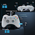 Pikkukuva 3 / 5: Langallinen ohjain Xbox 360:lle, YAEYE-peliohjain 360:lle White