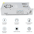 Miniatyrbilde 2 av 5: 12V 30A 360W, DC Universell Regulert Switching Strømforsyning, Konverter AC 110/220V til DC 12 Volt LED Driver, Transformator, Adapter for LED Strip