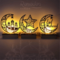 Miniatyrbillede 7 af 10: LED Træplakette Måne Stjerne EID MUBARAK Eid Mubarak