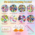Miniatyrbild 8 av 10: DIY Färgglada Pärlor Set Handgjorda Pärlarmband Tillbehör för Barn Flickor 5205PCS