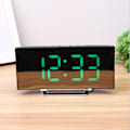 Miniatyrbild 1 av 5: Temperatur Snooze Funktion Heminredning Skrivbordsklocka Barnrum Böjd LED-Skärm Väckarklocka