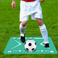 Miniatyrbillede 5 af 5: Fodboldtræningsmåtte, 90 x 60 cm lydløs måtte til træning, skridsikker driblingstræningsmåtte – fodbold agility træningsgulvmåtte til fodboldkærlighed 2