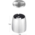 Miniatyrbillede 2 af 5: Vindtät Askebæger, Askebæger i Rustfrit Stål med Låg, Anti-Slip silver