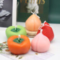 Miniatyrbillede 3 af 6: Lysformer Lys Stearinlys DIY Støbeforme i Silikonform persimmon