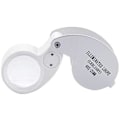 Miniatyrbillede 1 af 5: Smykkelupe med UV/LED-lys | Bærbar foldbar lup til identifikation af ædelsten, antikviteter og mønter (hvid)