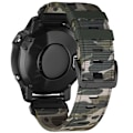 Miniatyrbillede 1 af 5: 22 26 mm Nylon Militærrem Til GARMIN FENIX7 7X PRO 6 6X Blød Slidstærk Remkrop Til 965 Instinktiv Udskiftning Camouflage green