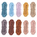 Miniatyrbillede 2 af 5: 100 stk. PU læderetiketter til håndlavede DIY hatte tasker Håndlavet med kærlighed Etiket til tøjsyning