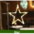 Miniatyrbillede 4 af 8: LED-stjernevindueslys juledekoration lyskæde batteridrevet hængende juledekoration med sugekop