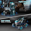 Miniatyrbild 8 av 8: Monster Truck Leksaker, 2.4GHz RC Monster Trucks för Pojkar, 1:20 Dinosaurie RC Bilar med Ljus och Musik, Fjärrstyrd Stuntbil, 360° Snurr, för Barn Blue