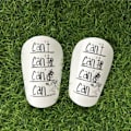 Miniatyrbillede 10 af 10: 1 Par Mini Benskinner Fodbold XSBLACK SORT XS Black XSBlack