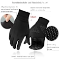 Miniatyrbillede 4 af 6: Pegskærmshandsker, Unisex Sportshandsker Handskefoder Udendørs Løbehandsker Varme Vindtætte Vinterhandsker Anti-Skridsikker Hel Finger til Løbetur, Kørsel,