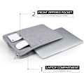 Miniatyrbild 3 av 5: 13 tums laptopfodral Vattentät Mjuk Portfölj Väska Skydd för MacBook Air 13 M2 M1 A2681 A2337 A2179 (2018-2022)/MacBook Pro 13 M2 M1 A2338 Grå