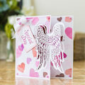 Miniatyrbillede 3 af 5: Ängelvingar Metalstanser DIY Scrapbooking Kort Prægning Håndværk Skabelon Mengxi Silver