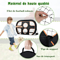 Miniatyrbillede 3 af 4: Foldbare fodboldmål til børn - LZQ - 2 i 1 - Multisport - Sort + O svart + orange