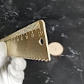 Miniatyrbillede 3 af 4: Messing Væg Ret Linjal 20cm Messing Graderet Linjal (Farve: Metallic)