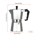 Pikkukuva 2 / 6: 120 ml italialainen Moka-kahvinkeitin Mocha-keitin Espressokahvi