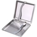 Miniatyrbilde 3 av 5: Lær og metall sigarettholder etui for 20 vanlige sigaretter
