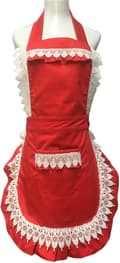 Adjustable Waterproof Apron Kitchen Cooking Women's Apron with Pockets (Red) Red