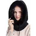 Pikkukuva 1 / 3: Naisten Yksivärinen Löysä Fleece-Pipo Huivi Mask Vetohihna Lämmin Huppu Talvi Balaclava Puloveri Neulotu Pipo