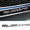 Miniatyrbild 2 av 5: Cool Quattro Logotyp Emblem Dekal Frontgrill Nedre Trim för Aud-i A6 A7